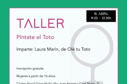 Convocatoria del taller 'Píntate el toto" en Soria. HDS