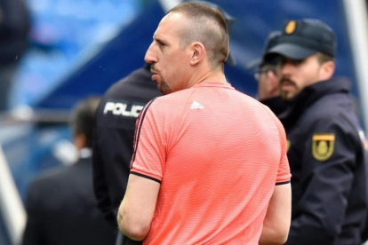 Ribery, uno de los jugadores envueltos en un escándalo sexual, en el Vicente Calderón-GERARD JULIEN