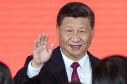 El presidente de China en la cerimonia de inauguración del puente Hong Kong-Zhunai-Macau-FRED DEFOUR (AFP)