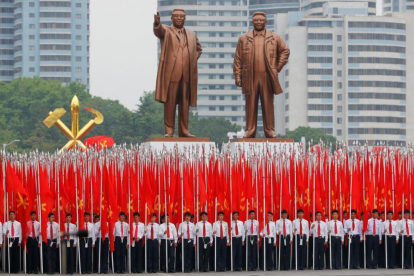Manifestación en honor del Kim Jong-un.-REUTERS / DAMIR SAGOLJ