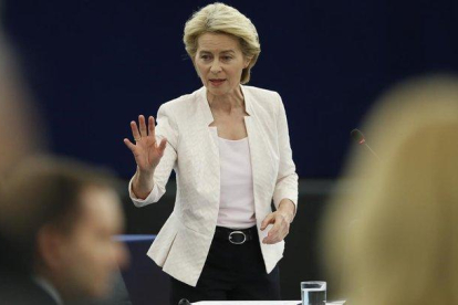 Ursula von der Leyen, en su comparecencia en la Eurocámara.-JEAN-FRANÇOIS BADIAS