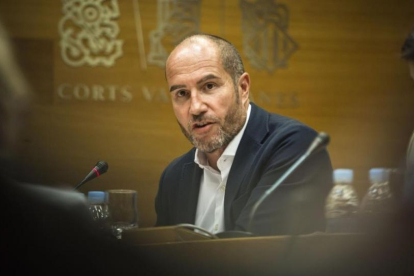 Luis Motes, en el Parlamento valenciano.-MIGUEL LORENZO