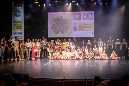 Premiados y participantes en la 26 edición del Festival de Creación Joven. GONZALO MONTESEGURO