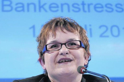 Sabine Lautenschläger, vicepresidenta del Mecanismo Único de Supervisión del Banco Central Europeo.-ARCHIVO / AFP PHOTO