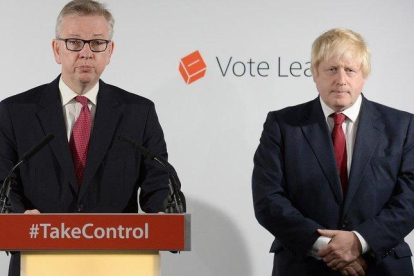 Michael Gove (izquierda) y Boris Johnson, en una imagen de archivo.-AFP