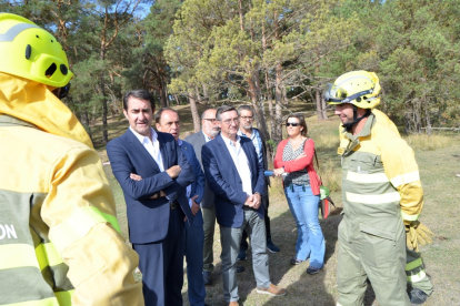 Inauguración de la feria forestal Cabforest en Cabrejas del Pinar, Soria. RAQUEL FERNÁNDEZ