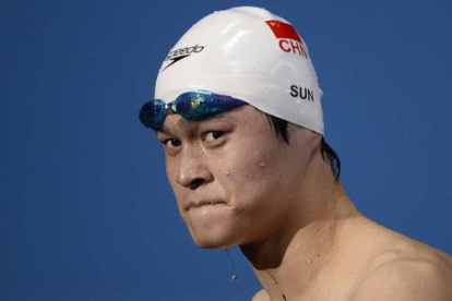 Sun Yang, durante los Mundiales de natación celebrados en Barcelona en el agosto del 2013.-Foto: AFP / FABRICE COFFRINI