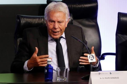 Felipe González: Es difícil ser optimista sobre la formación de gobierno.-BALLESTEROS (EFE)