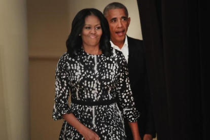 Barack y Michelle Obama, en Chicago, el pasado 3 de mayo.-SCOTT OLSON