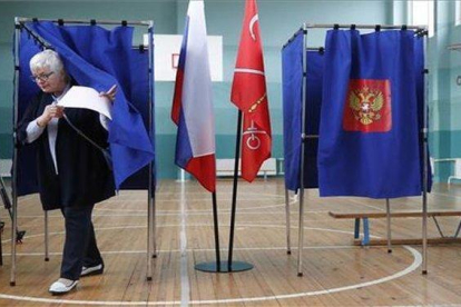 Las votaciones en Rusia.-EFE