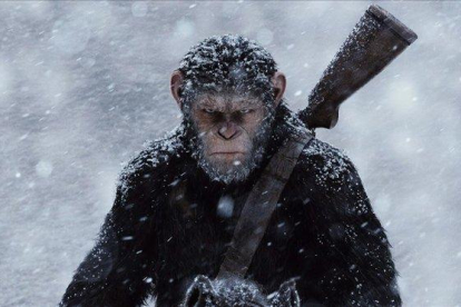 Imagen de la película ’La guerra del planeta de los simios’.-