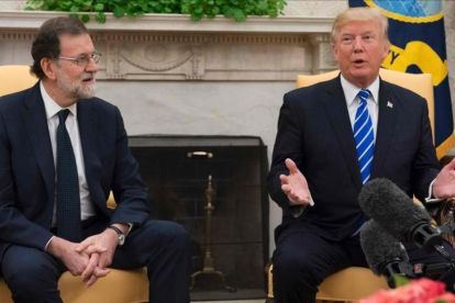 Mariano Rajoy y Donald Trump, en la Casa Blanca-/ SAUL LOEB