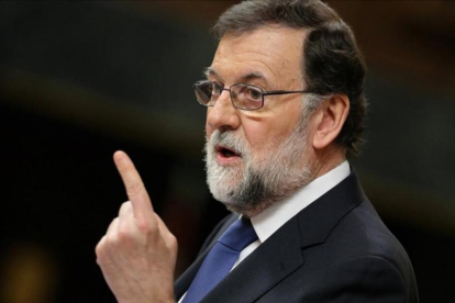 Mariano Rajoy, en el Congreso de los Diputados.-/ JUAN MANUEL PRATS