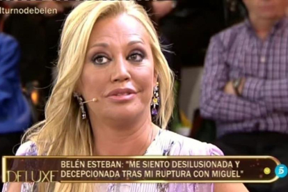Belén Esteban, en el programa  'Sálvame de Luxe'.-