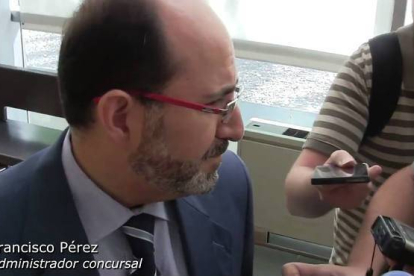 Francisco Pérez, administrador concursal, en la subasta que se ha producido esta mañana en el Juzgado de lo Mercantíl de Ciudad Real-