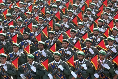 Imagen de archivo de un desfile de la Guardia Revolucionaria iraní.-AP