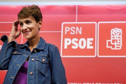 La candidata socialista a presidir Navarra, María Chivite, el pasado 2 de julio, en Pamplona.-EFE / VILLAR LÓPEZ