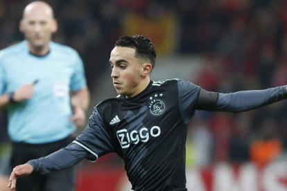 Nouri, durante un partido con el Ajax, en la pasada Europa League.-JULIEN WARNAND