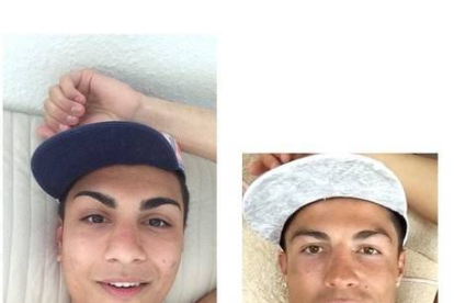 El parecido de Shanta y Cristiano, en la cuenta de Instagram del joven.-Foto: INSTAGRAM / @SHANTARONALDO