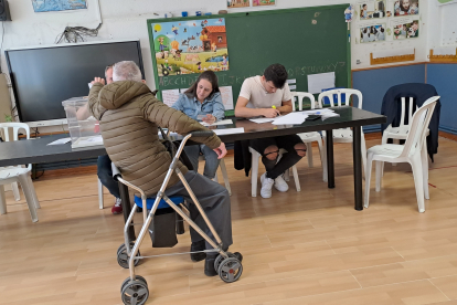 Persona votando en el colegio electoral de Fuente del Rey.-P.P.S.