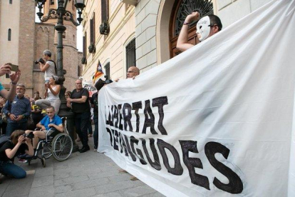 Concentración en Sabadell, el pasado 23 de septiembre, por la detención de los miembros del CDR acusados de terrorismo.-ANNA MAS