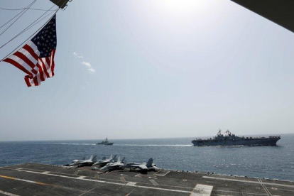 Despliegue de buques militares de los EEUU en el Mar Arábigo.-EPA/US NAVY