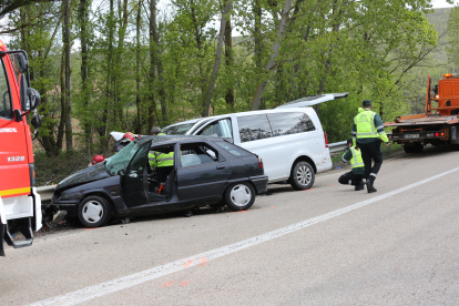 Uno de los accidentes más graves del año tuvo lugar en Almazán a principios de mayo. ICAL