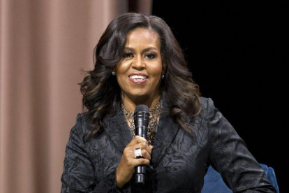 Michelle Obama, durante una conferencia a finales del mes pasado, en Washington.-FR159526 AP