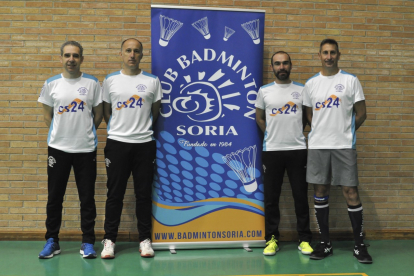 Los jugadores del CB Soria Manuel, Santiago, David y José Carlos. HDS