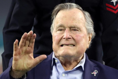 El expresidente George Bush padre el pasado mes de febrero en Huston.-REUTERS / ADREES LATIF