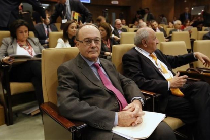 Encuentro del Sector Bancario del IESE  En la foto Luis Maria Linde  Gobernador del Banco de España.-JUAN MANUEL PRATS