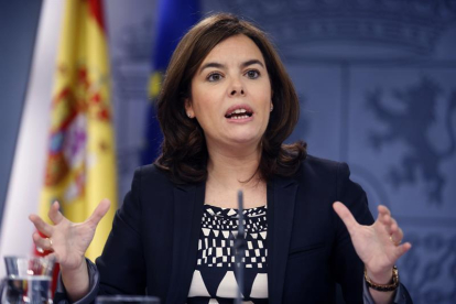 La vicepresidenta del Gobierno en funciones, Soraya Sáenz de Santamaría.-EFE