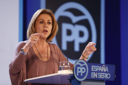 La secretaria general del PP, María Dolores de Cospedal.-EFE / ALEJANDRO GARCÍA