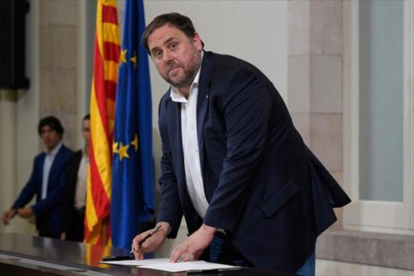 El vicepresidente del Govern y máximo responsable de Economía de Catalunya, Oriol Junqueras.-EFE / ANDREU DALMAU