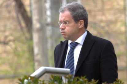 Pedro Comín, jefe del grupo de los inspectores de Bankia en el 2011, antes de declarar en la Audiencia Nacional.-DAVID CASTRO