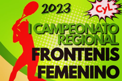 Cartel del Regional de frontenis femenino.