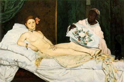El cuadro 'Olympia' de Manet, ante el cual se desnudó el domingo Déborah de Robertis.-ARCHIVO