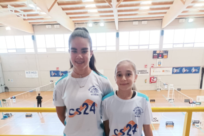 Jugadoras Club Badminton Soria-CS24 en Alfajarin