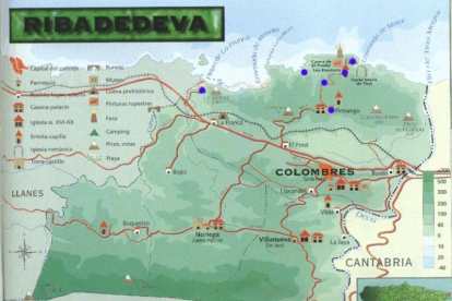 Mapa de Rivadedeva (Asturias).-EL PERIÓDICO