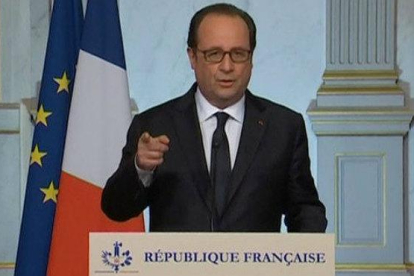 Discurso del presidente francés, François Hollande, esta madrugada, de urgencia, tras el atentado de Niza-
