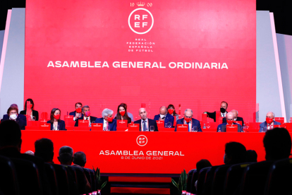 Asamblea de la Federación Española de Fútbol celebrada esta mañana. RFEF