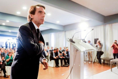 El expresidente del Gobierno Jose Maria Aznar clausura el tercer foro Ideas FAES  en el que se debate sobre la necesidad de una reforma fiscal y los problemas derivados del actual modelo de financiacion autonomica  / EFE-EFE / KAI FORSRTERLING