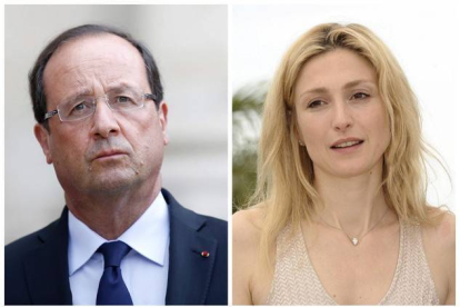 El presidente francés, François Hollande y la actriz francesa Julie Gayet-Foto: