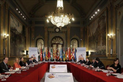 Reunión de la VI Conferencia de Presidentes Autonómicos en el Senado, en enero del 2017.-JOSE LUIS ROCA