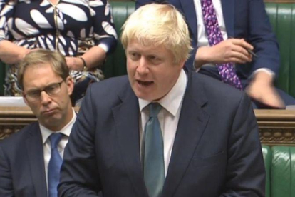 Johnson el pasado martes en la Cámara de los Comunes.-AP