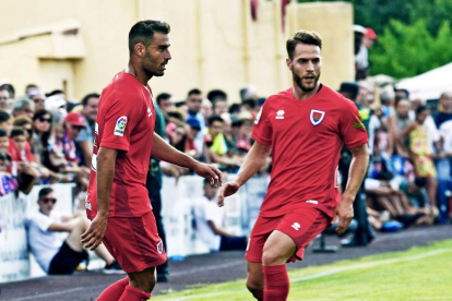 Victoria del Numancia ayer en Lasesarre ante el Barakaldo.-HDS