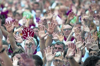 Manifestación ciudadana en Pamplona contra las agresiones sexuales.-AFP