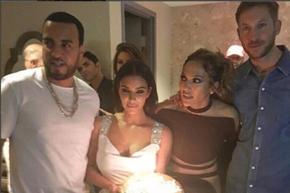 Jennifer Lopez celebra sus 47 años con Kim Kardashian, Calvin Harris, Cristiano Ronaldo e Iggy Azalea.-INSTAGRAM