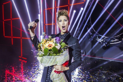 Leklein, tras ganar su pase a 'Objetivo Eurovisión', la gran final de TVE-1 para el Festival de Eurovisión.-