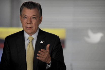 El presidente colombiano, Juan Manuel Santos, ayer.-Juan David Tena / EFE